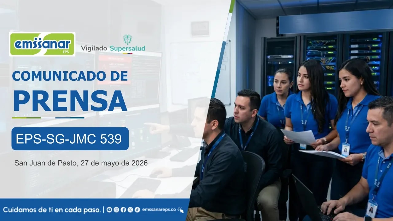 Emssanar EPS presenta contingencia de ciberseguridad, sedes en Pasto y Cali no prestarán servicio presencial