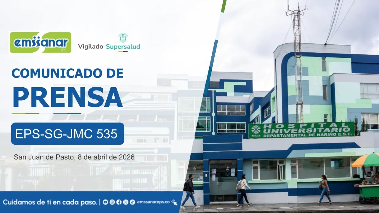 Emssanar EPS y Hospital Universitario Departamental de Nariño ESE consolidan acciones institucionales para garantizar la continuidad de la atención en salud en Pasto