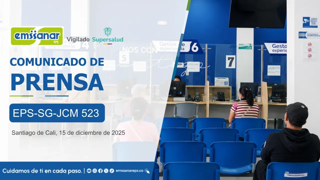 Emssanar EPS aclara: Videos que circulan hoy en redes sociales corresponden a hechos ya atendidos y superados desde el pasado viernes 12 de diciembre de 2025