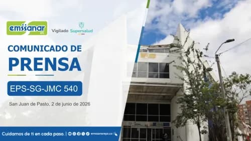 MinSalud extiende por un año más la medida de intervención forzosa para administrar Emssanar EPS y garantiza la continuidad en la prestación de los servicios de salud