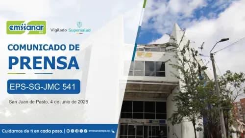 EMSSANAR EPS reafirma su acompañamiento y compromiso con la atención integral de la señora Gladys de Jesús Ordóñez