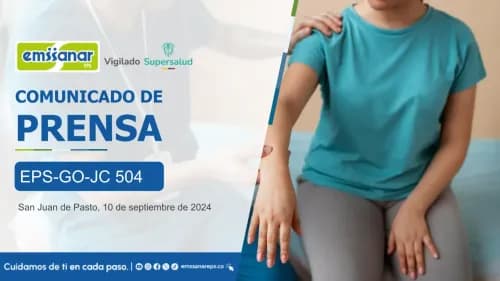 Emssanar EPS informa a sus afiliados en Nariño los nuevos prestadores para el manejo de artritis reumatoide