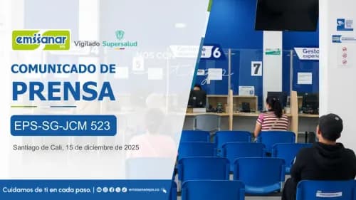 Emssanar EPS aclara: Videos que circulan hoy en redes sociales corresponden a hechos ya atendidos y superados desde el pasado viernes 12 de diciembre de 2025