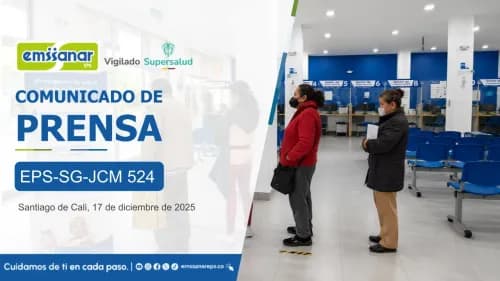 Emssanar EPS reafirma la garantía en la continuidad de la prestación de servicios de salud a los menores del grupo de madres en Cali